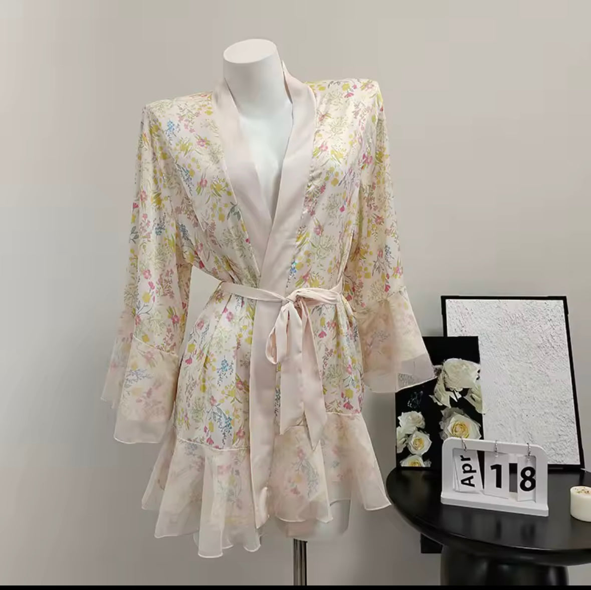 Peignoir fleuri